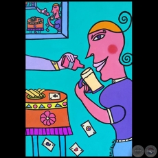 Repeticiones aleatorias con mínimas diferencias - Pintura de Virginia Rojas Holden - Año 2020